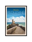 Plouzané Phare du Petit Minou - Poster affiche – image encadrée