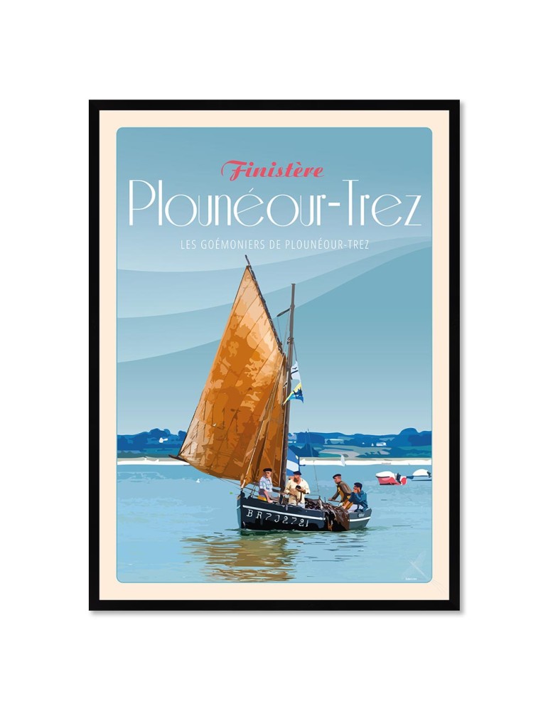 Plonéour-Trez Fête des Goémoniers - Poster affiche – image encadrée