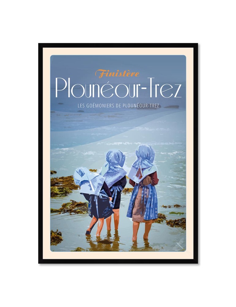 Plonéour Trez Fête des Goémoniers - Poster affiche – image encadrée