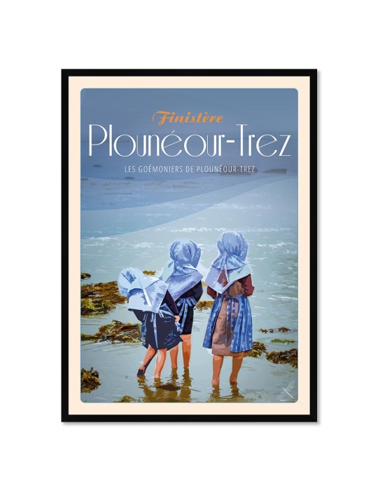 Plonéour Trez Fête des Goémoniers - Poster affiche – image encadrée