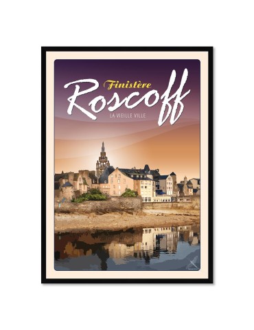 Roscoff - La Vieille ville - Poster affiche – image encadrée