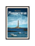 Plouguerneau - Phare de l'Île Vierge "Bateau" - Poster affiche – image encadrée