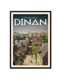 Dinan - Rue du Jerzual - Poster affiche – image encadrée