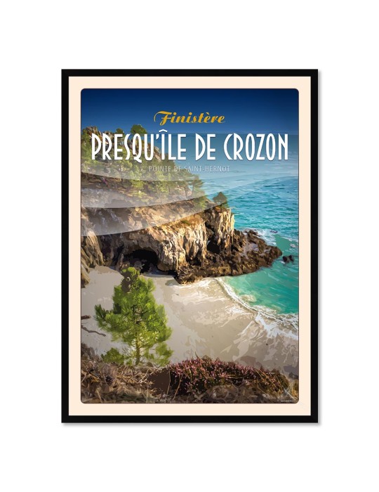 Presqu'île de Crozon - Pointe Saint Hernot - Poster affiche – image encadrée
