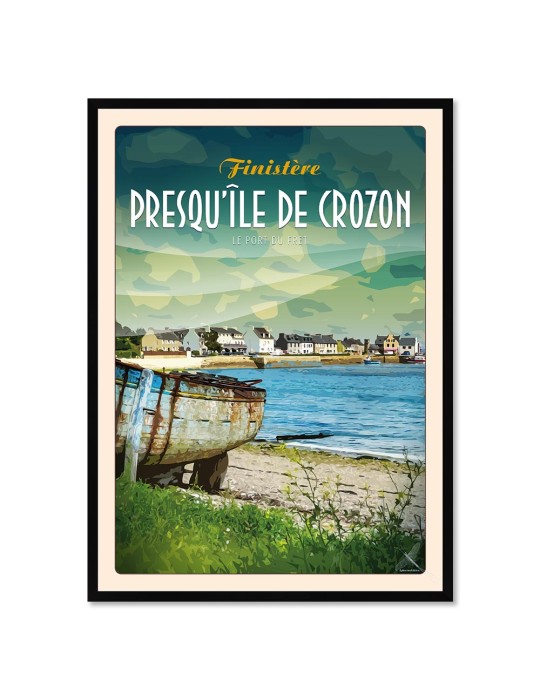 Presqu'île de Crozon - Port du Fret - Poster affiche – image encadrée
