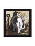 Couple Chat Noir & Blanc 1 – Martine Gonnin