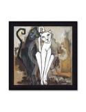 Couple Chat Noir & Blanc 2 – Martine Gonnin