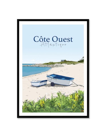 Côte Ouest - Atlantique – Poster affiche – image encadrée