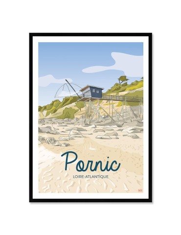 Pornic - Loire Atlantique – Poster affiche – image encadrée