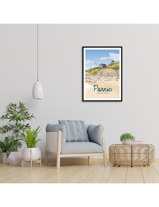 Pornic - Loire Atlantique – Poster affiche – image encadrée