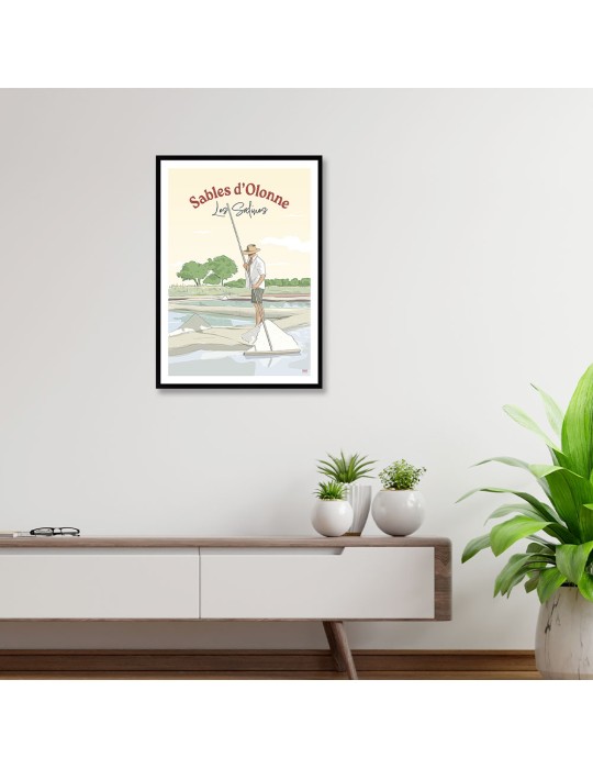 Sables d'Olonne - Les Salines – Poster affiche – image encadrée