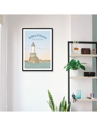 Sables d'Olonne - Phare Saint Nicolas – Poster affiche – image encadrée 2