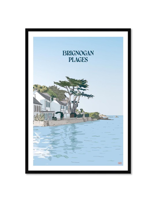 Brignogan Plages – Poster affiche – image encadrée