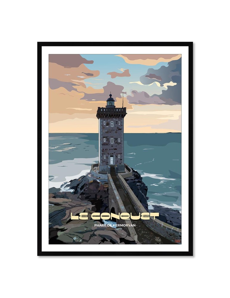 Le Conquet-Kermorvan – Poster affiche – image encadrée