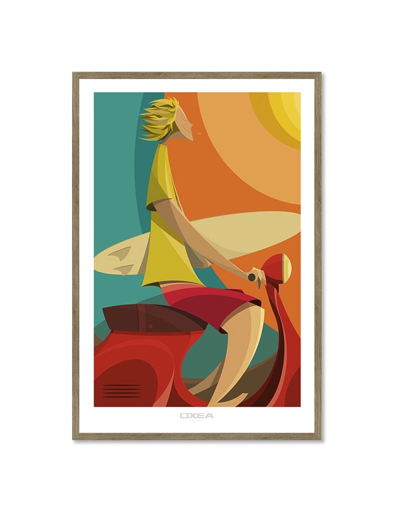 Motozikleta Surfa Vintage – Oxea – image encadrée