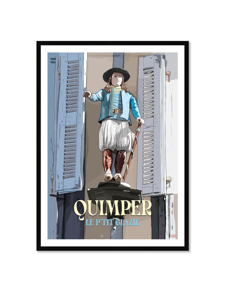 Glazik - Quimper – Poster affiche – image encadrée
