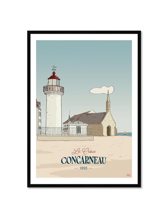 La Croix - Concarneau – Poster affiche – image encadrée