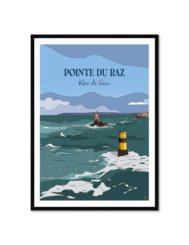 Pointe du Raz - Raz de Sein – Poster affiche – image encadrée