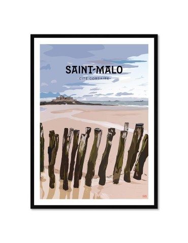 Saint-Malo - Cité Corsaire – Poster affiche – image encadrée