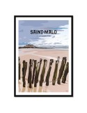 Saint-Malo - Cité Corsaire – Poster affiche – image encadrée