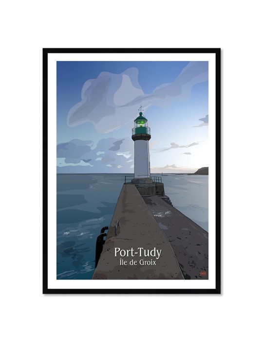 Ile de Groix - Port Tudy – Poster affiche – image encadrée