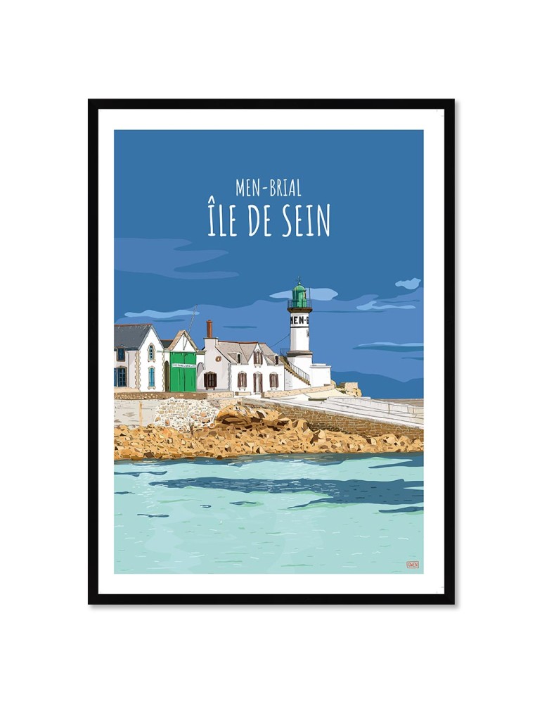Ile de Sein - Men Brial – Poster affiche – image encadrée