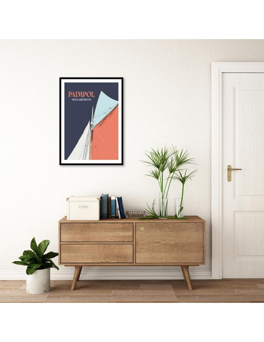 Paimpol - Vieux gréments – Poster affiche – image encadrée