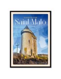 Saint Malo - La Tour Salidor - Poster affiche – image encadrée