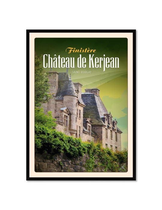 Château de Kerjean - Saint Vougay - Poster affiche – image encadrée