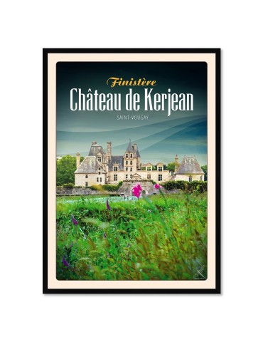 Château de Kerjean - Les Jardins - Poster affiche – image encadrée