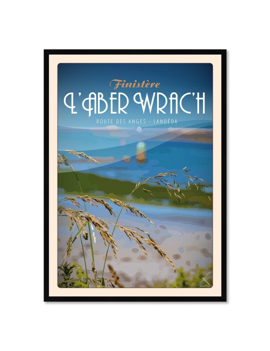 L'Aber Wrac'h Route des Anges  - Poster affiche – image encadrée