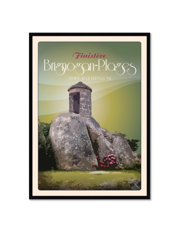 Brignogan-Plages Guérite de la Chapelle Pol - Poster affiche – image encadrée