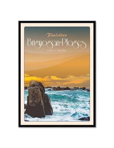 Brignogan-Plages Plage de Pontusval – Poster affiche – image encadrée