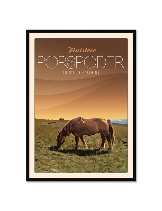 Porspoder Pointe de Garcine - Poster affiche – image encadrée