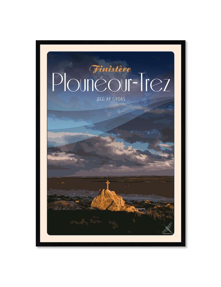 Plonéour-Trez Beg Ar Croas - Poster affiche – image encadrée