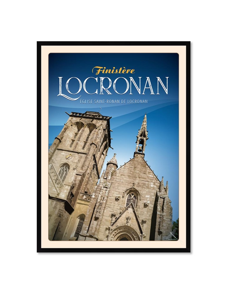 Locronan - Eglise Saint Renan - Poster affiche – image encadrée