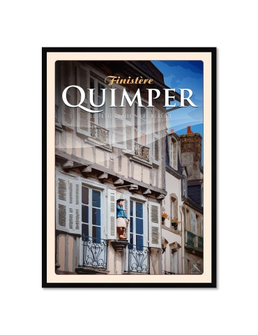 Quimper - Le Petit Glazik - Poster affiche – image encadrée