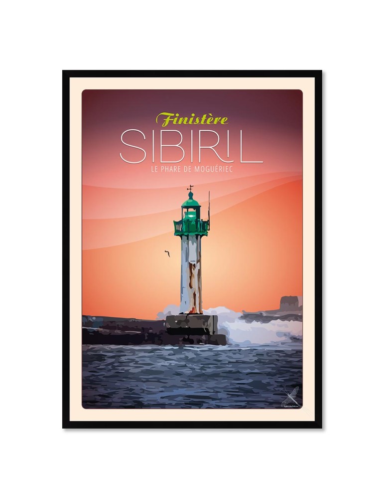 Sibiril- Phare de Moguériec - Poster affiche – image encadrée