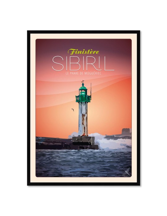 Sibiril- Phare de Moguériec - Poster affiche – image encadrée
