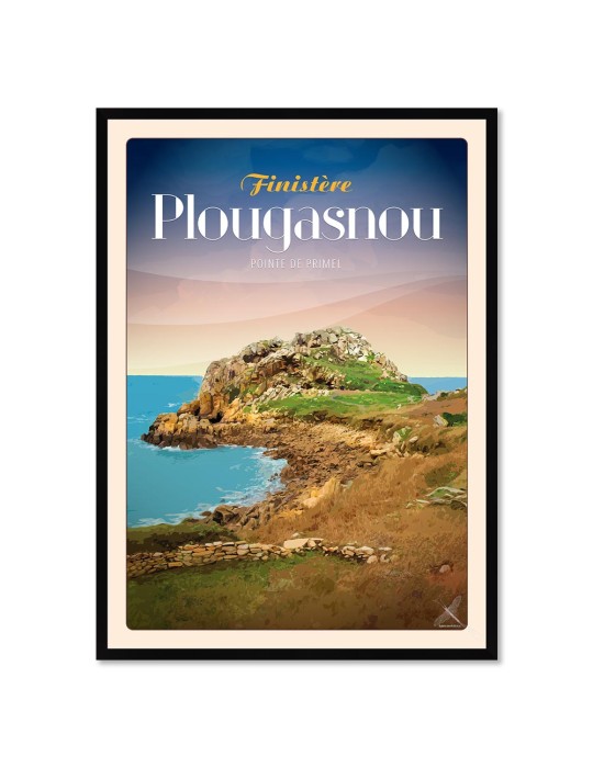 Plougasnou- Pointe de Primel - Poster affiche – image encadrée