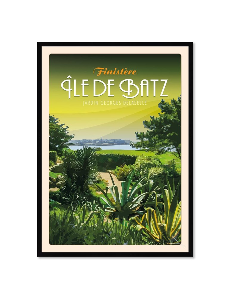 Île De Batz - Jardin Botanique - Poster affiche – image encadrée