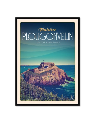 Plougonvelin - Fort de Bertheaum - Poster affiche – image encadrée