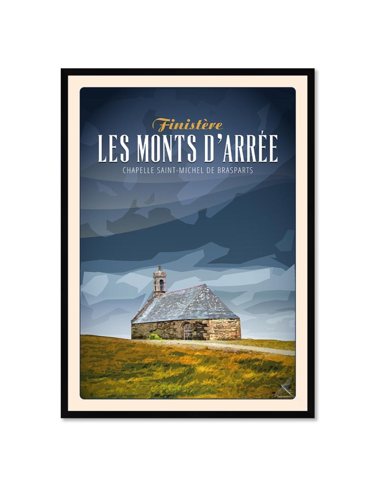 Les Monts D'Arrée - Chapelle Saint-Michel de Brasparts - Poster affiche – image encadrée
