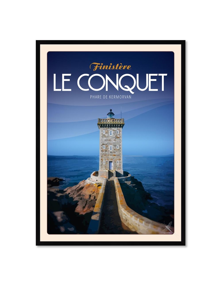 Le Conquet - Phare de Kermorvan - Poster affiche – image encadrée