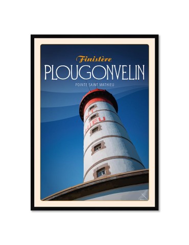 Plougonvelin - Phare Pointe Saint Mathieu - Poster affiche – image encadrée