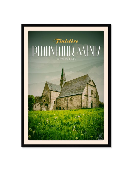 Plounéour-Ménez - Abbaye du Relec - Poster affiche – image encadrée