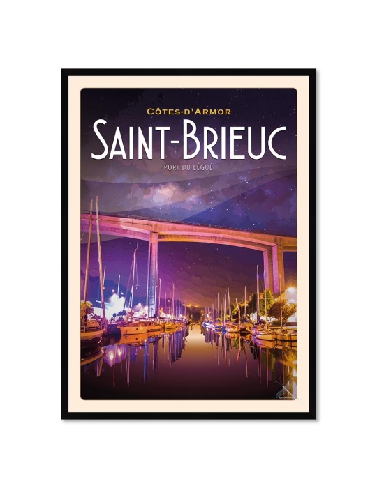 Saint-Brieuc - Port du Légué - Poster affiche – image encadrée