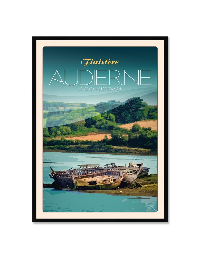 Audierne - Le Goyen - Poster affiche – image encadrée