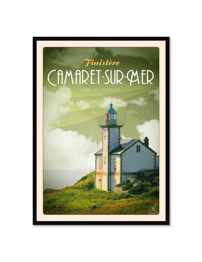 Camaret-Sur-Mer - Phare du Toulinguet - Poster affiche – image encadrée