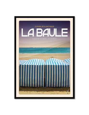 La Baule - Plage de La baule-Escoublac - Poster affiche – image encadrée